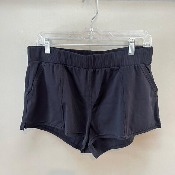 Intimately Free People Black Athletic Shorts With Ribbed Waistband Womens Active - Picture 1 of 5